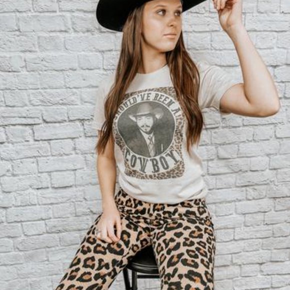 SHOULD’VE BEEN A COWBOY Handmade Graphic Tee - Picture 5 of 6